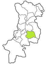 上倉田地区の位置